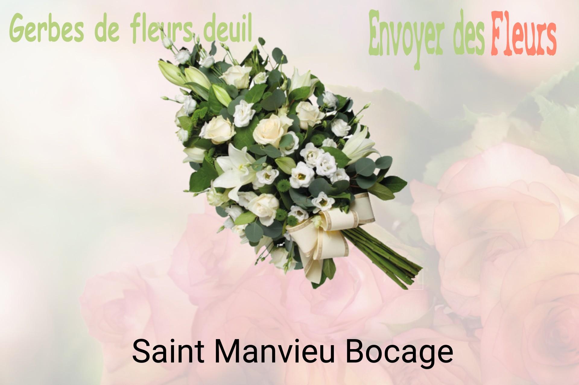 Gerbe de fleurs de deuil livrée à Saint-Manvieu-Bocage